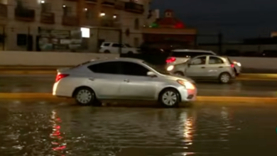 Lluvias provocan encharcamientos y complican el tráfico en Teófilo Borunda