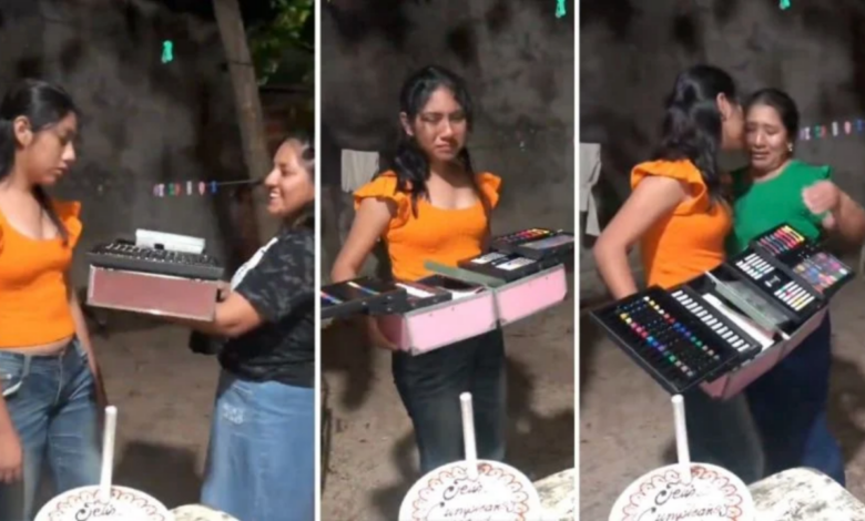 Joven rompe en llanto al recibir el regalo que siempre soñó