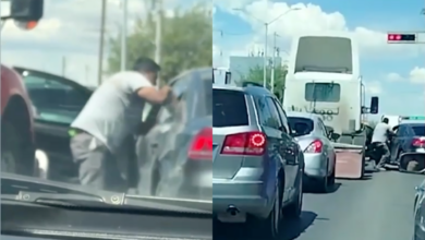Automovilistas protagonizan pelea a golpes tras discusión vial en Juárez