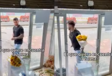 Joven se viraliza por presuntamente llevarse un ramo de flores amarillas