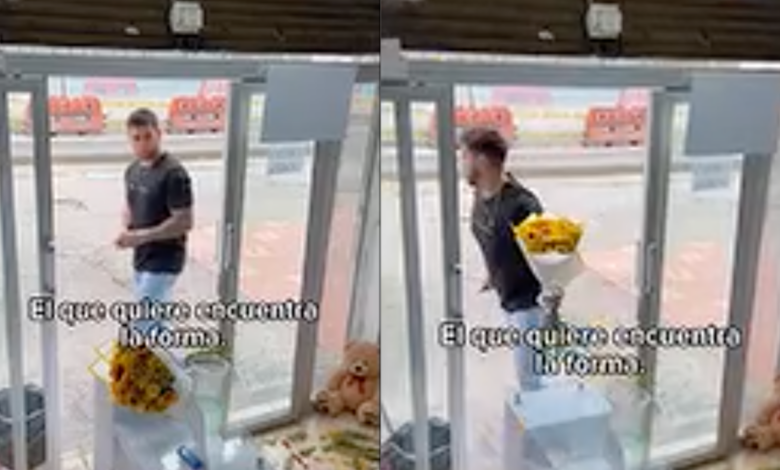 Joven se viraliza por presuntamente llevarse un ramo de flores amarillas