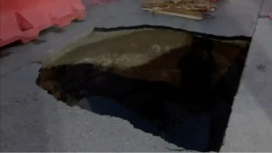Socavón en Los Olmos alerta a vecinos tras intensas lluvias en Juárez