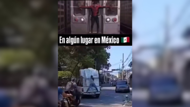 Hombre se vuelve viral por sostener sillas en camioneta al estilo Spider-Man