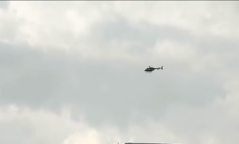 Helicóptero de la SSPE aterriza en la Torre Centinela previo a su inauguración