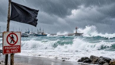 Playa de Baja California Sur cerrada preventivamente por el oleaje asociado con el huracán Polo