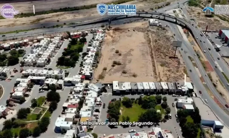 Diseño del paso a desnivel proyectado en Juan Pablo II y Francisco Villarreal Torres en Ciudad Juárez