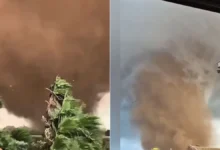 Daños ocasionados por un doble tornado en Marsala, Sicilia