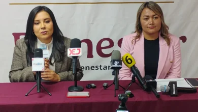 Jensy Reséndiz durante su presentación como directora del Bienestar en la región Juárez