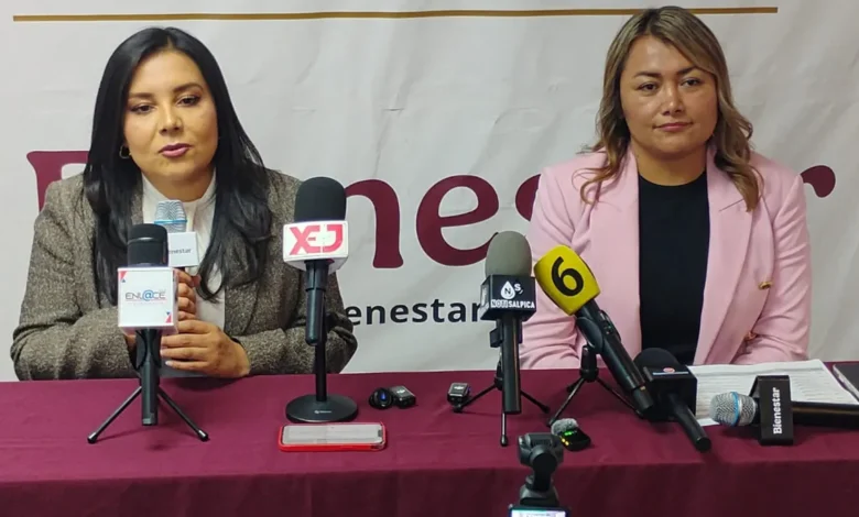 Jensy Reséndiz durante su presentación como directora del Bienestar en la región Juárez