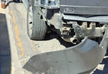 Lugar del choque de un motociclista en el bulevar Manuel Gómez Morín y la calle Saturno de Ciudad Juárez