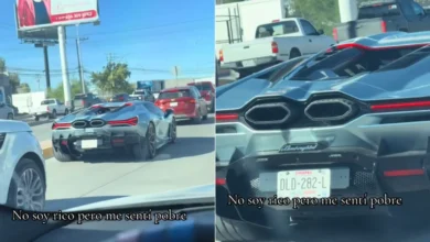 Lamborghini Revuelto con placas de Chiapas circulando por calles de Ciudad Juárez