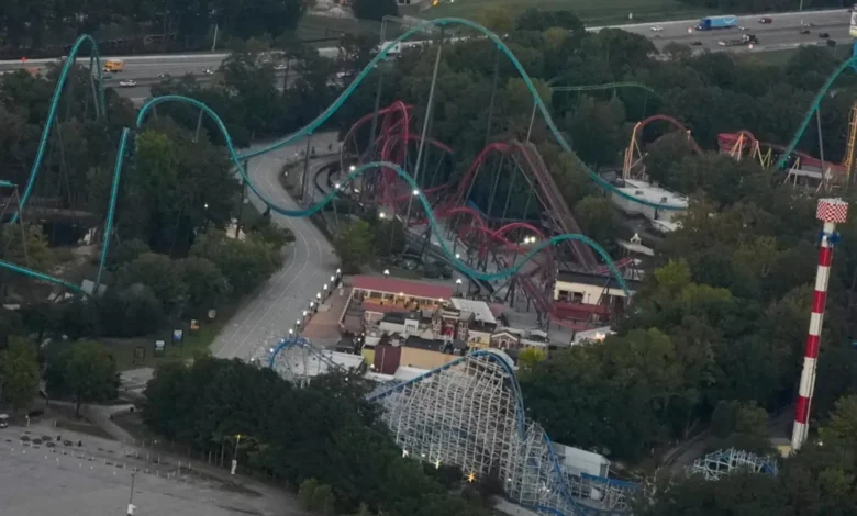 Montaña rusa Goliath en el parque Six Flags Over Georgia