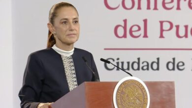 Claudia Sheinbaum habla sobre la relación de México con Estados Unidos durante una conferencia de prensa