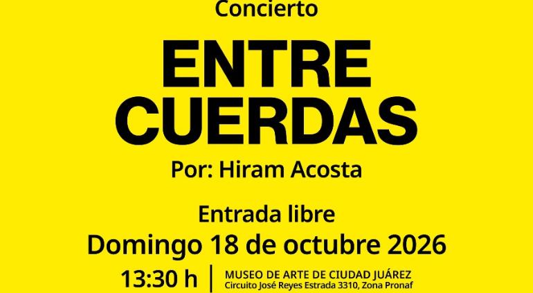 Concierto de guitarra Entre cuerdas con Hiram Acosta en el Museo de Arte