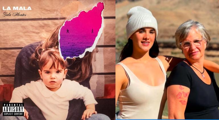 Portada del sencillo La Mala de Gala Montes con una fotografía de su infancia