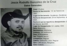 Jesús Rodolfo González de la Cruz, reportado como desaparecido en Ciudad Juárez
