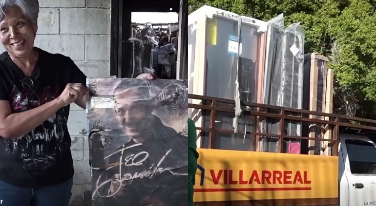 Teo González apoyó con muebles a una fan de Mexicali que perdió su patrimonio en un incendio