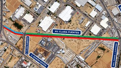 Avenida Clara Fuentes en Ciudad Juárez, donde la JMAS instalará el colector Candelaria