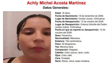 Ficha de búsqueda de Achly Michel Acosta Martínez, adolescente desaparecida en Ciudad Juárez