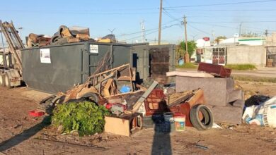 Contenedor del programa Punto Limpio con artículos en desuso recolectados en Ciudad Juárez